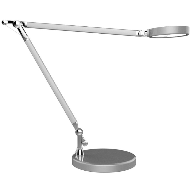 UNiLUX SENZA LED desk lamp, metal grey, 6.8W, hinged arm